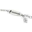 Stainless Steel Washington Redskins Logo Dangle ID Bracelet