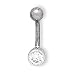 Sterling Silver Round Bezel CZ Navel Ring