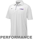 Nike LSU Tigers White Classic Dri-FIT Performance Polo