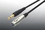 Choseal Q-801 XLR Female To TRS (6.35 MONO) Male 15 Ft ( 5 M ) Pro-Audio Microphone Cable