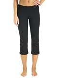 Fitted yoga capris with back vents and princess seams