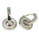 Babette Wasserman Glitter Wheel Crystal Earring