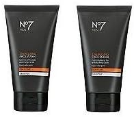 (2 PACK) No7 Men Energising Face Wash 150ml &amp; Energising Face Scrub 150ml **Despatched within Double Wall Box** by No7 Men