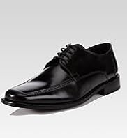 Sartorial Extra Wide Leather Square Toe Lace up Shoes