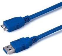 TruDx - 10ft USB 3.0 A Male to Micro-USB B Male Cable - Blue