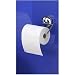 Toilet Paper Holder - Attaches With Suction Cups (Silver) (2.7H x 9.8W x 6.7D)