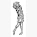 Pewter Lady Golfer Badge or Brooch Gift for Scarf, Tie, Hat, Coat or Bag