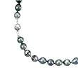 Tahitian Black Pearl A Grade Necklace with 14k White Gold Clasp-16" or 18"