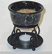 Ceramic Potpourri/Tart Burner- Black Marble