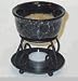 Ceramic Potpourri/Tart Burner- Black Marble