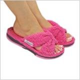 Foot Petals SpaLux Cushioned Chenille Spa Slippers