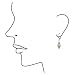 21WfElCc5AL. AA75  SCER155 Sterling Silver Crystal and 10mm White Imitation Pearl Earrings Made with Swarovski Elements