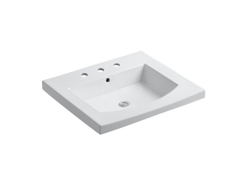 KOHLER K-2956-8-0 Persuade Curve Top and Basin Lavatory with 8-Inch Centers, White