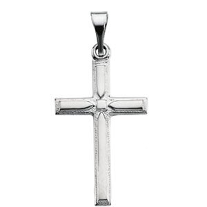 http://religiousjewelry.wordpress.com - Platinum Cross Pendant