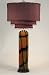 Contemporary Tall Painted Glass Table Lamp