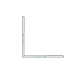 創建　各種カラー　ビニール　透明ジョイナー出入隅　アングル　クリアーアングル27テープ付　1.82ｍ（商品コード：36102透明+アイボリー)