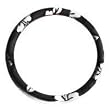 - 	 Hawaii Hibiscus Floral Print Steering Wheel Cover - Black