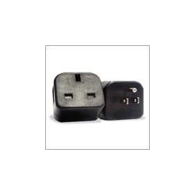 VCT VP18 UK to USA Plug Adapter Converts 3 pin British Plug to 3 Prong Grounded USA Wall Plug