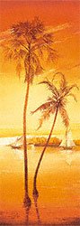 Eurographics LEW1123 Leon Wells, Acapulco 13 x 35 cm, Hochwertiger Kunstdruck - Str&auml;nde - Palmen