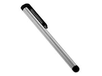 Stylus Pen CLIP for Apple iPhone, iPod Touch (Metal Silver Body, Black Ends)