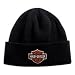Harley Davidson Men's Bar & Shield Cuffed Knit Cap / Hat. 100% acrylic. Embroidered Bar & Shield logo on front of turn up cuff. 99582-08VM