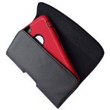 iPhone 6 4.7 inch Screen Belt Clip Case Premium Black Leather Holster Pouch Protector Fits iPhone 6 With Otterbox Case Waterproof Case On