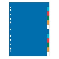 ELBA Kunststoff-Register, blanko, farbig, DIN A4, 6-teilig VE=1