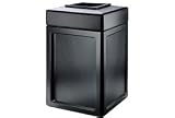 38 Gallon Square Waste Receptacles - Black
