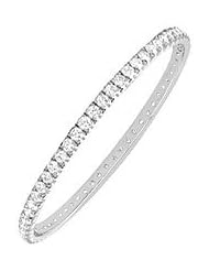 Diamond Eternity Bangle 14K White Gold 5.00 CT Diamonds