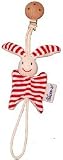 Toddels Stripes Dummy Holder Girly-Red by Keptin Jr