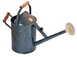 Haws V305H 2.4 Gallon Heritage Graphite Watering Can with Wood Handles