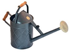 Haws V305H 2.4 Gallon Heritage Graphite Watering Can with Wood Handles