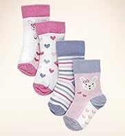 4 Pairs of Cotton Rich Bunny Socks