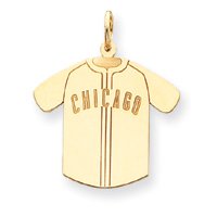 14K Chicago Cubs Large Chicago Jersey Charm