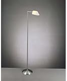 George Kovacs George's Reading Room? Floor Lamp in Brushed Nickel with Etched Opal Glass Model P203-084
