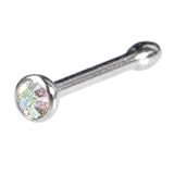  : Swarovski CRYSTAL AURORA Nose Bone