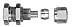 Tramec 50009 3/8NPT x 3/8 OD Tubing Anchor Fitting 7/8 Anchor Hole