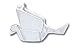 Solid Sterling Silver Crane Origami Charm