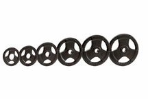 TKO Olympic 25 lb. Urethane Tri-Grip Plate