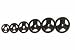 TKO Olympic 25 lb. Urethane Tri-Grip Plate