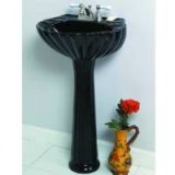 Barclay Bali 8 Widespread Pedestal Lavatory- 3-588 / C/3-580BQ - Bisq/3-588