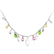 Sterling Silver Necklaces with Multicolor CZ, 17.5 Inches Sterling Silver Necklaces with Multicolor CZ, 17.5 Inches