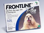 Frontline Plus Blue 6 Individual Monthly Doses Flea and Tick Control for Dogs 23 - 44 Pounds USA / EPA Registered