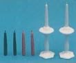 Dollhouse Miniature Chrysnbon Candlesticks