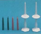 Dollhouse Miniature Chrysnbon Candlesticks