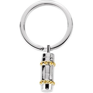 Genuine IceCarats Designer Jewelry Gift Sterling Silver Cyl Ash Holder Key Chain W/ Pk. 61.75 X 35.03 Mm Cylinder Ash Holder Key Chain W/ Packaging Cyl Ash Holder Key Chain W/ Pk In Sterling Silver