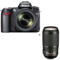 Nikon D90 Digital SLR Two Lens Kit with AF-S DX NIKKOR 18-105mm f/3.5-5.6G ED VR Lens & Nikon 70-300mm f/4.5 - 5.6G ED-IF AF-S VR Lens - Warranty