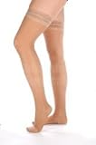 Sheer Support Thigh High W/lace top Band Firm 15-20 Support Nude ** Size X-Large
