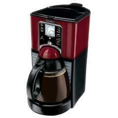 Mr. Coffee FTX49 12-Cup Programmable Coffeemaker, Black/Red