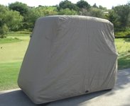Deluxe 2 Passenger Club Car Golf Cart Cover- Taupe - 95"x48"x66"